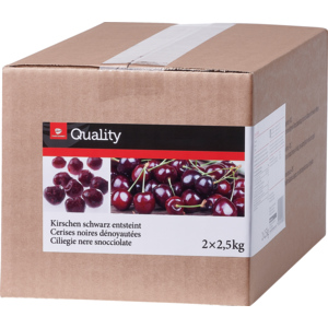 Quality Kirschen schwarz entsteint, TK, 2 x 2,5 kg