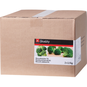 Quality Broccoli-Röschen 30 - 60 mm, TK, 2 x 2,5 kg Quality Broccoli-Röschen 30 - 60 mm, TK, 2 x 2,5 kg