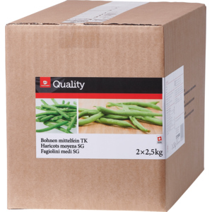 Quality Bohnen mittelfein, Schweiz, TK, 2 x 2,5 kg