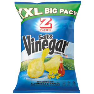 Zweifel Chips Original Salt & Vinegar Big Pack XXL, 8 x 380 g