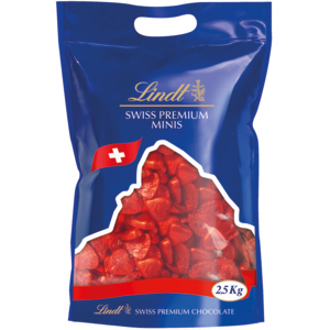 Lindt Herzli Milch rot, 500 Stück à 5 g