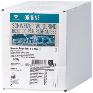 Origine Weiderind Burger, tiefgekühlt, 6 x 125 g Origine Weiderind Burger, tiefgekühlt, 6 x 125 g