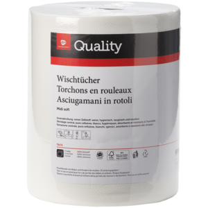 Quality Essuie-tout Midi, 2 couches, blanc, 450 feuilles, 6 ro