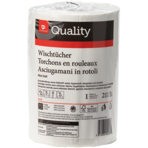Quality Wischtücher Mini, 2-lagig, weiss, 211 Blatt, 6 Rl Quality Wischtücher Mini, 2-lagig, weiss, 211 Blatt, 6 Rl
