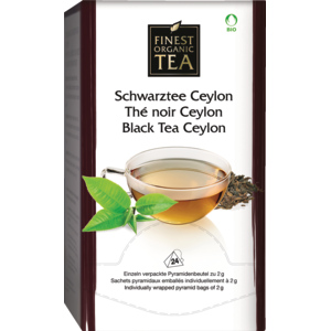 Finest Organic Tea Bio Knospe, Schwarztee Ceylon, 3 x 24 x 2 g