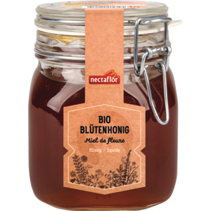 Nectaflor Bio Blütenhonig, flüssig, Bügelglas, 1 kg Nectaflor Bio Blütenhonig, flüssig, Bügelglas, 1 kg