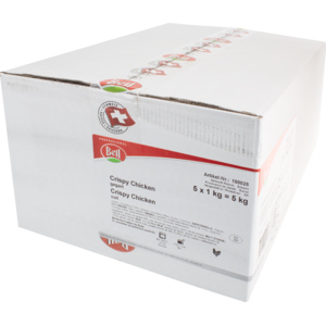 Bell Poulet Würfel CRISP N FRY, paniert, frittiert, tiefgekühlt, 5 x 1 kg Bell Poulet Würfel CRISP N FRY, paniert, frittiert, tiefgekühlt, 5 x 1 kg
