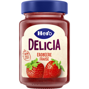 Hero Delicia Original Erdbeer Konfitüre, 60% Fruchtanteil, 8 x 290 g Hero Delicia Original Erdbeer Konfitüre, 60% Fruchtanteil, 8 x 290 g