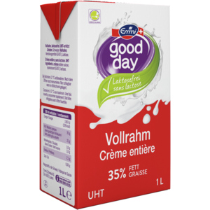 Emmi good day Vollrahm 35%, laktosefrei, UHT, 1 l