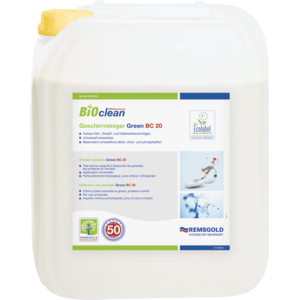 BioClean Geschirrspülmittel BC 20, green, EU-Ecolabel, 12 kg BioClean Geschirrspülmittel BC 20, green, EU-Ecolabel, 12 kg