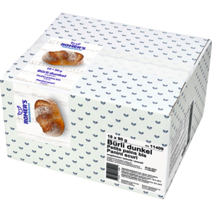 Romer's Bürli dunkel, vorgebacken, tiefgekühlt, 18 x 90 g