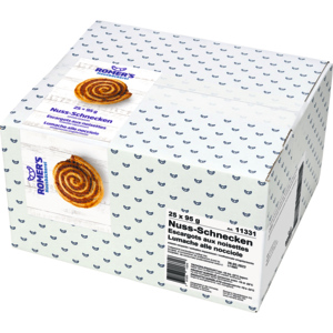Romer's Nuss Schnecken, einzeln verpackt, tiefgekühlt, 25 x 95 g