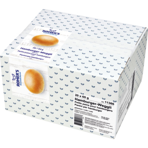 Romer's Hamburger Weggli, gebacken, tiefgekühlt, 20 x 65 g Romer's Hamburger Weggli, gebacken, tiefgekühlt, 20 x 65 g