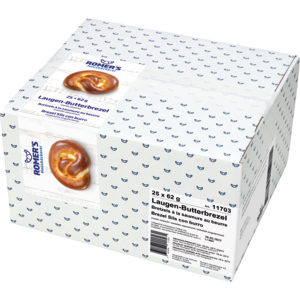 Romer's Laugen Butterbrezel, einzeln verpackt, tiefgekühlt, 25 x 62 g
