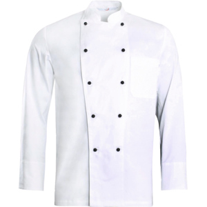 Workfashion Kochjacke langarm, Steckknopf, weiss, Grösse 54