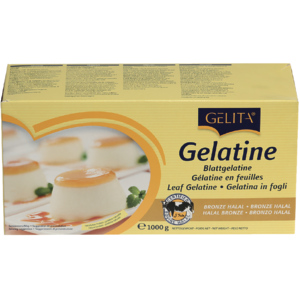 Gelita Blattgelatine, Bronze Halal, 1 kg Gelita Blattgelatine, Bronze Halal, 1 kg