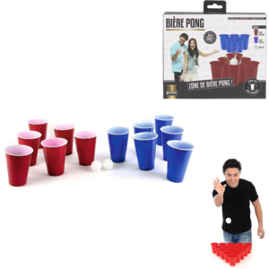 Beer Pong mit 12 Gläser und zwei Bällen