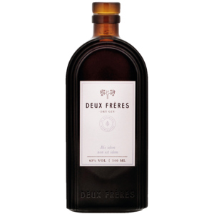 Deux Frères Dry Gin 43% Vol., Karton zu 6 Flaschen x 50 cl Deux Frères Dry Gin 43% Vol., Karton zu 6 Flaschen x 50 cl