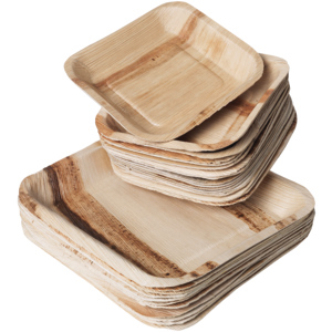 Teller Palmblatt, 24 x 24 cm, Pack zu 25 Stück Teller Palmblatt, 24 x 24 cm, Pack zu 25 Stück