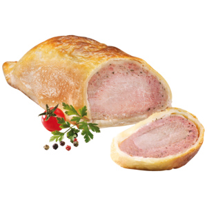 Schweins-Filet im Teig tiefgekühlt, ca. 1 kg Schweins-Filet im Teig tiefgekühlt, ca. 1 kg