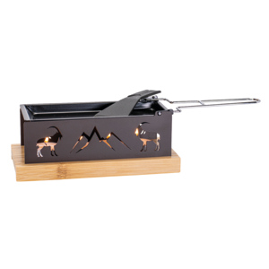 Kerzenraclette Steinbock Holz