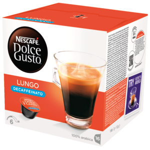 Nescafé Dolce Gusto Lungo decaffeinato, 3 x 16 Portionen, 128 g