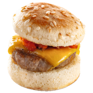 Hug Mini Cheese Burger, tiefgekühlt, 2 x 30 Stück Hug Mini Cheese Burger, tiefgekühlt, 2 x 30 Stück