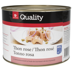 Quality MSC Thon rosé Skipjack, solid, in Sonnenblumenöl, 6 x 1,88 kg
