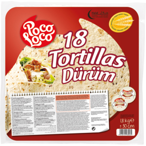 Poco Loco Dürüm, Weizenmehl, 6 x 18 Stück Poco Loco Dürüm, Weizenmehl, 6 x 18 Stück