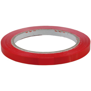 Beutelverschlussband PVC rot 9 mm x 66 m Pack zu 4 Rollen