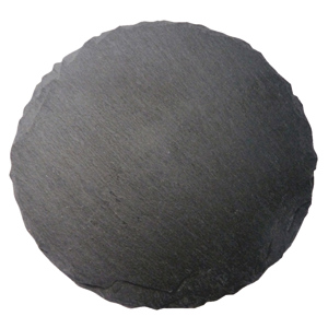 Schieferplatte rund, schwarz, 10 cm