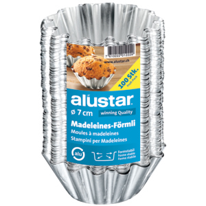 Alustar Alu Schmelzbrötchen Förmchen 7 cm Pack zu 100 Stück