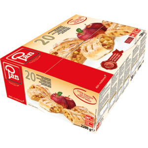 Pan Apfelstrudel Schnitten, tiefgekühlt, 20 x 110 g Pan Apfelstrudel Schnitten, tiefgekühlt, 20 x 110 g