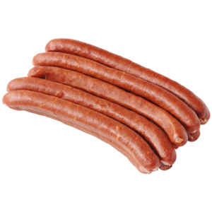 Quality petite saucisse de porc fumée, 5 x 120 g
