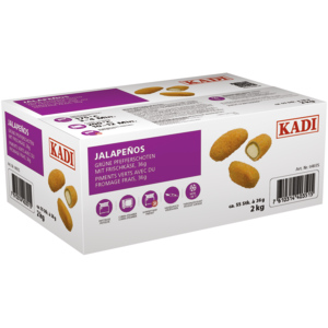 Kadi Jalapeños Frischkäse, TK, 55 x 36 g / 2 kg