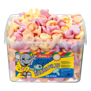 Malaco Saure Pilze, 240 Stück Malaco Saure Pilze, 240 Stück