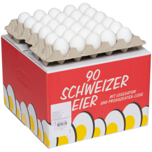 Eier Schweiz, Bodenhaltung, 53g+, 90 Stück Eier Schweiz, Bodenhaltung, 53g+, 90 Stück