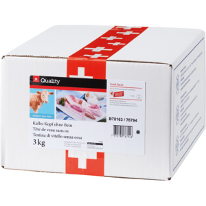 Kalbs-Kopf ohne Bein, tiefgekühlt, 3 kg Kalbs-Kopf ohne Bein, tiefgekühlt, 3 kg