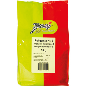 Zwicky Rollgerste mittel, Nr.3°, 5 kg Zwicky Rollgerste mittel, Nr.3°, 5 kg