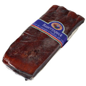 Bauernspeck schwarz 1/1 mit Schwarte, ca. 2,2 kg Bauernspeck schwarz 1/1 mit Schwarte, ca. 2,2 kg