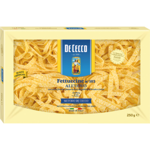 De Cecco Fettuccine n°103, mit Ei, 12 x 250 g De Cecco Fettuccine n°103, mit Ei, 12 x 250 g