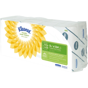 Kleenex Ultra Handtücher, Interfold, 2-lagig, weiss, 5 x 124 St