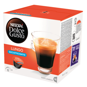 Nescafé Dolce Gusto Lungo decaffeinato, 16 Portionen, 128 g Nescafé Dolce Gusto Lungo decaffeinato, 16 Portionen, 128 g