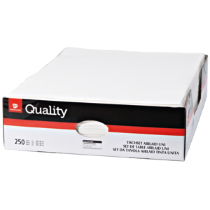 Quality Tischset Airlaid, 30 x 40 cm, weiss, 250 St Quality Tischset Airlaid, 30 x 40 cm, weiss, 250 St