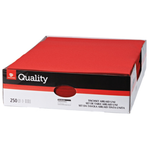 Quality Tischset Airlaid, 30 x 40 cm, rot, 250 St Quality Tischset Airlaid, 30 x 40 cm, rot, 250 St