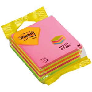 3M Post-it 76x76 mm neon Pack zu 325 Blatt