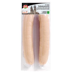 Bell St. Galler Kalbsbratwurst, IGP, 5 x 2 x 140 g Bell St. Galler Kalbsbratwurst, IGP, 5 x 2 x 140 g