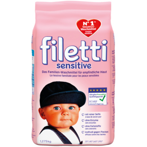 Filetti Sensitive Waschmittel für empfindliche Haut, 15 WG Filetti Sensitive Waschmittel für empfindliche Haut, 15 WG
