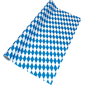 Plastik-Tischtuch Bayern 50 m x 1 m blau / weiss Plastik-Tischtuch Bayern 50 m x 1 m blau / weiss