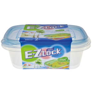 EZ Lock Dosen 890 ml Pack zu 2 Stück EZ Lock Dosen 890 ml Pack zu 2 Stück